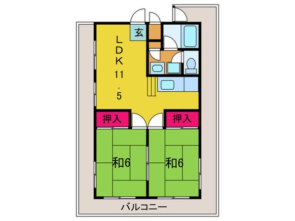 橋口マンションの物件間取画像